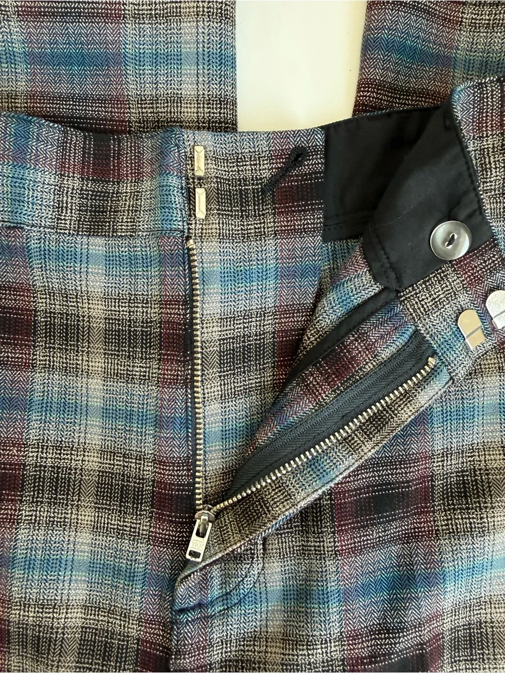 Free People High-Waist Structured Plaid Wide-Leg Trousers  for Fall/Winter